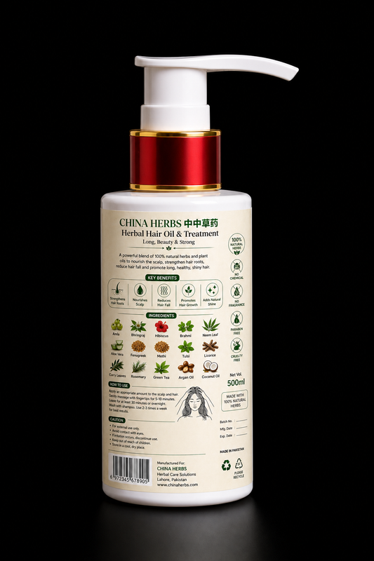 Chinese herbal hair treatment oil , No chemical | No fragrance | 中草本護髮油 , 不含化學成分 | 無香料 | Shower Bottle