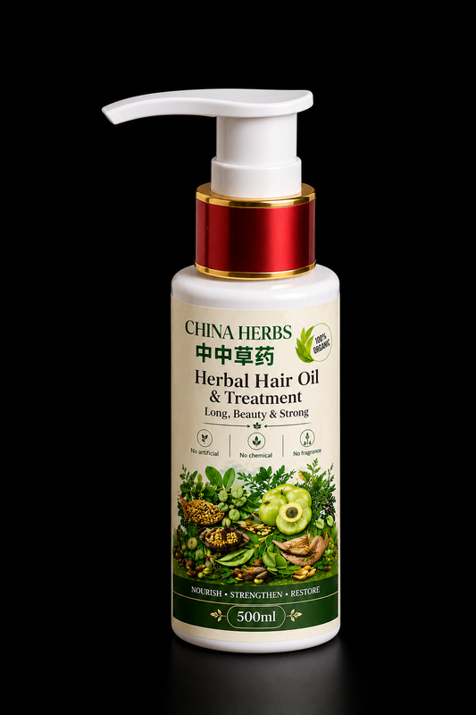 Chinese herbal hair treatment oil , No chemical | No fragrance  | 中草本護髮油 , 不含化學成分 | 無香料 | Shower Bottle