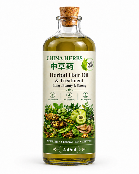 Chinese herbal hair treatment oil , No chemical | No fragrance  | 中草本護髮油 , 不含化學成分 | 無香料